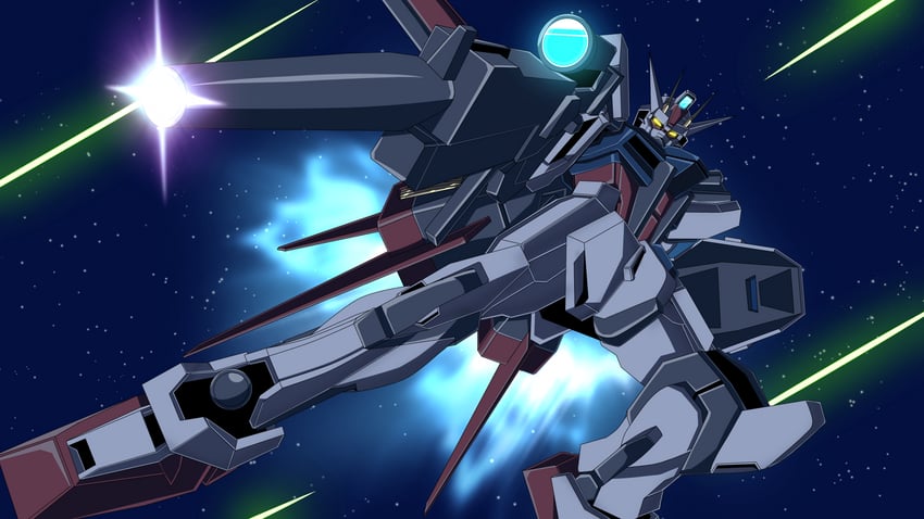 strike gundam and aile strike gundam (gundam and 1 more) drawn by gundrass