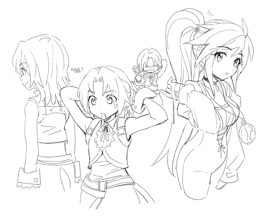 zidane tribal and garnet til alexandros xvii (final fantasy and 1 more) drawn by dede_(qwea_00000)