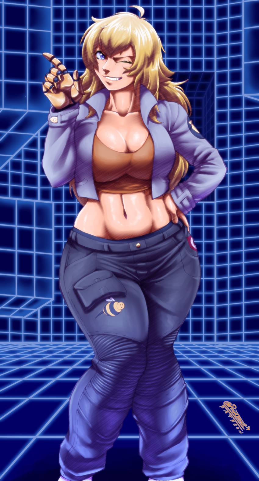 yang xiao long (rwby and 1 more) drawn by pltnm_ghost