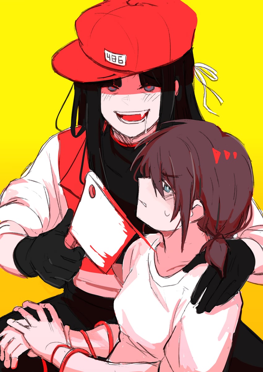 iseri nina and awa subaru (girls band cry) drawn by sad_bocchi