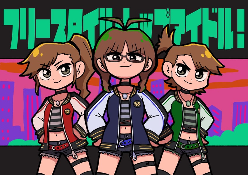 akizuki ritsuko, futami mami, and futami ami (idolmaster and 2 more) drawn by fis_(t83192933)