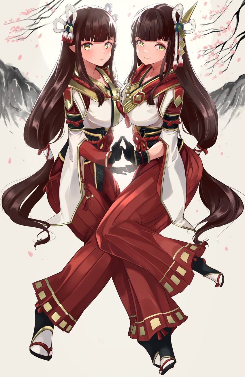 hinoa and minoto (monster hunter and 1 more) drawn by risumi_(taka-fallcherryblossom)