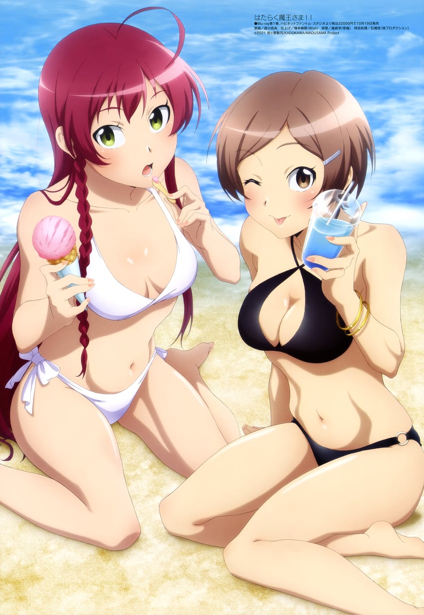 yusa emi and suzuki rika (megami magazine and 1 more) drawn by nishikawa_rio
