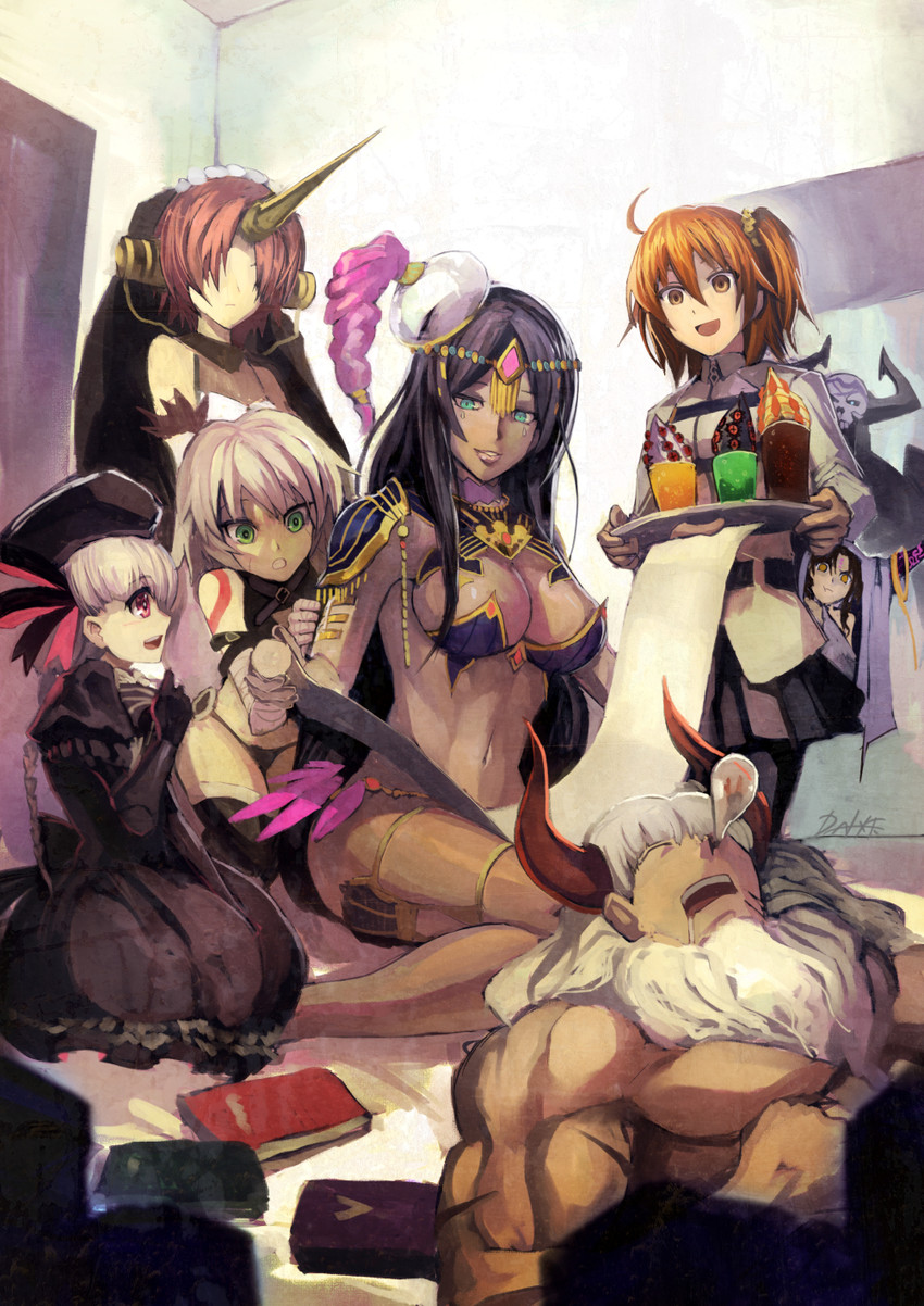 fujimaru ritsuka, jack the ripper, sessyoin kiara, nursery rhyme, frankenstein's monster, and 3 more (fate and 1 more) drawn by dai-xt