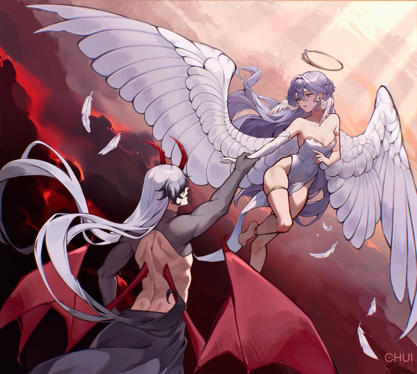 robin and boothill (honkai and 1 more) drawn by chui_art