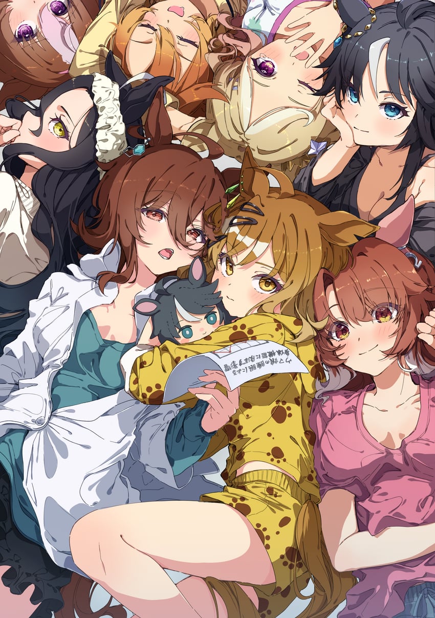 agnes tachyon, manhattan cafe, t.m. opera o, meisho doto, jungle pocket, and 3 more (umamusume) drawn by komeko97