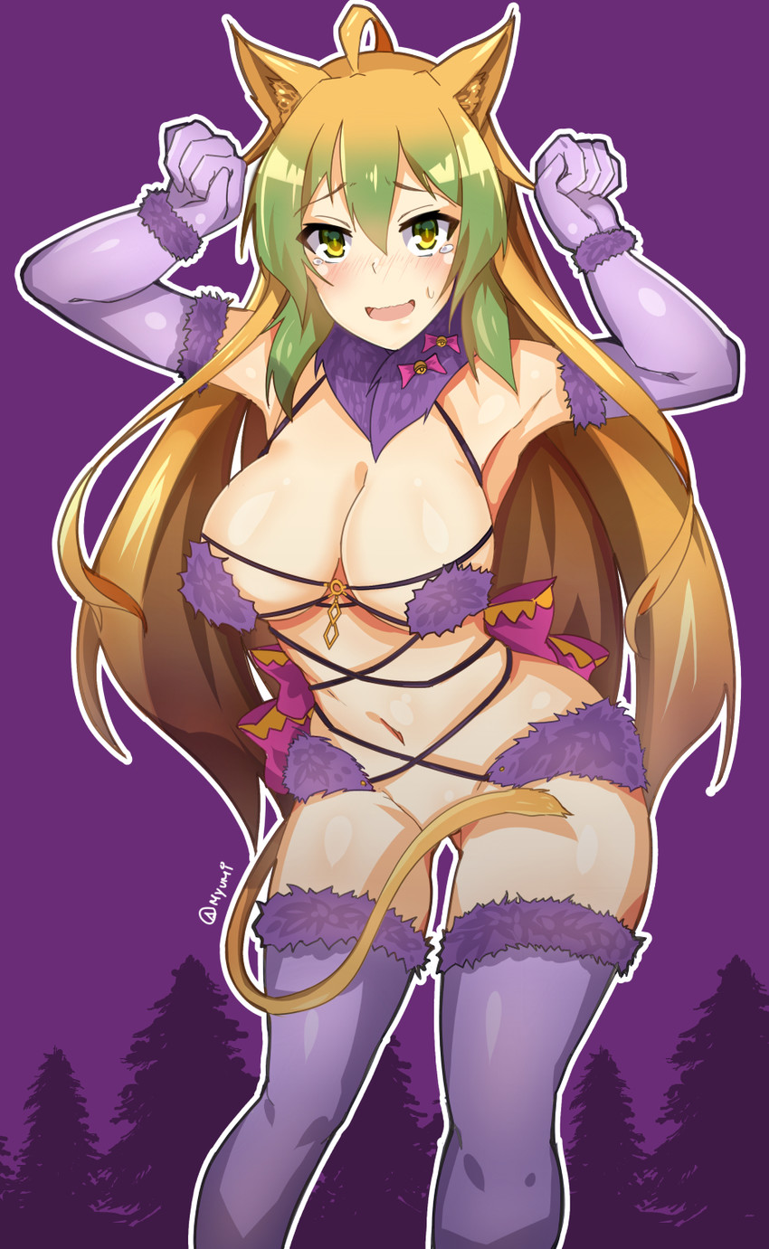 mash kyrielight and atalanta (fate and 2 more) drawn by myumi