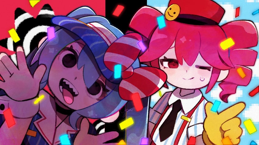 hatsune miku and kasane teto (vocaloid and 2 more) drawn by yknsugar