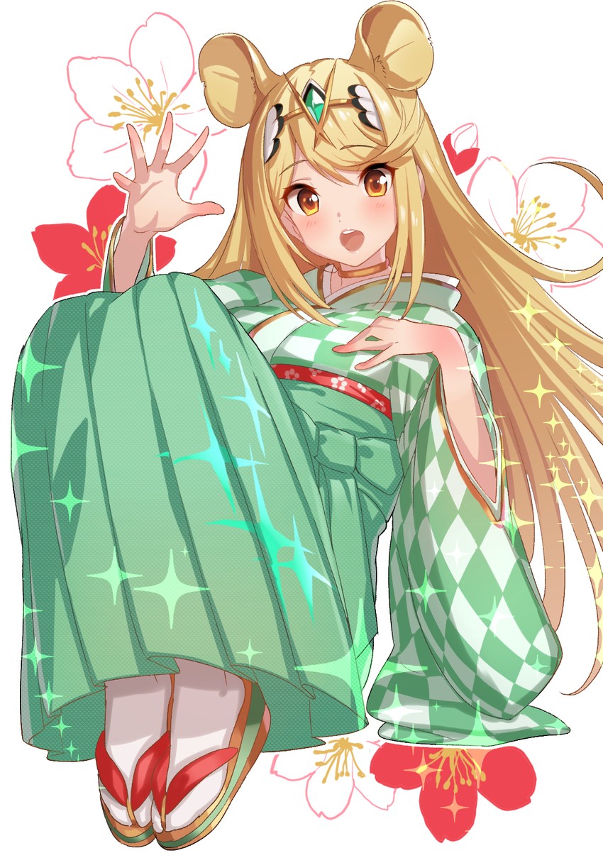 mythra (xenoblade chronicles and 1 more) drawn by green322