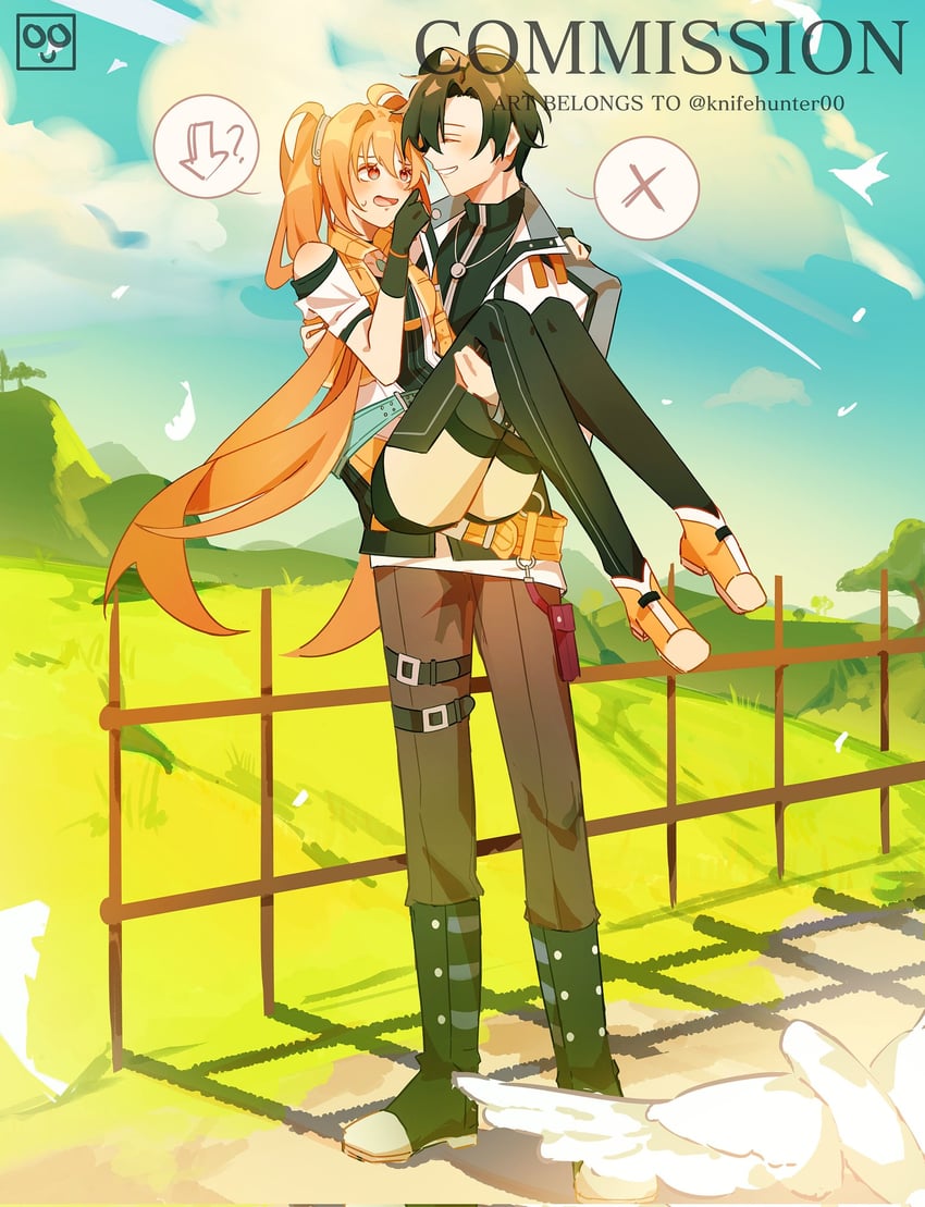 estelle bright and joshua bright (eiyuu densetsu and 1 more) drawn by bluemishelam