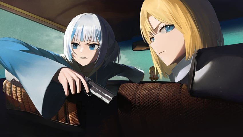 gawr gura, watson amelia, and smol ame (hololive and 2 more) drawn by seistfu