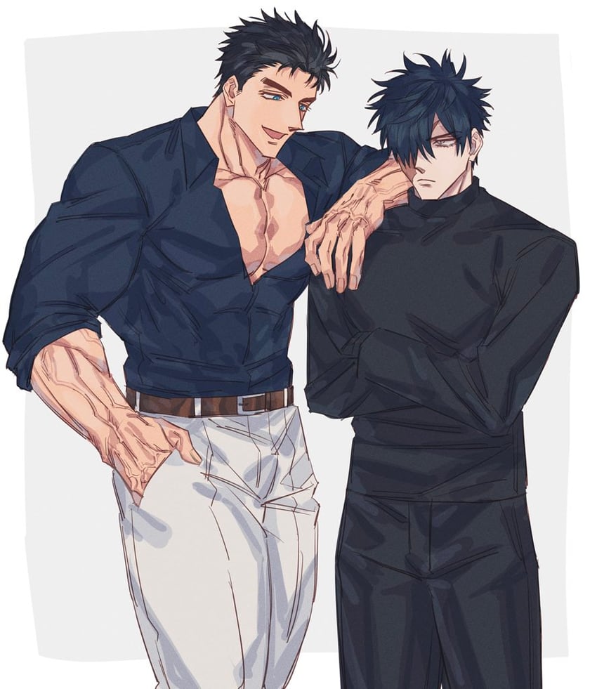 kokado shido and kokuryu kai (original) drawn by domo_(domo_kizusuki)