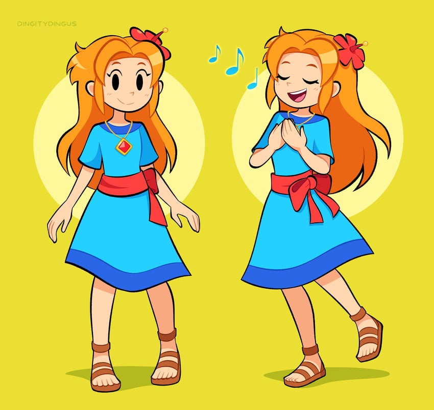 marin (the legend of zelda and 1 more) drawn by vinny_(dingitydingus)