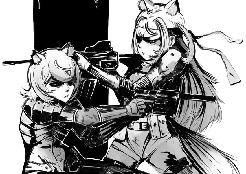 fuwawa abyssgard and mococo abyssgard (hololive and 2 more) drawn by oame