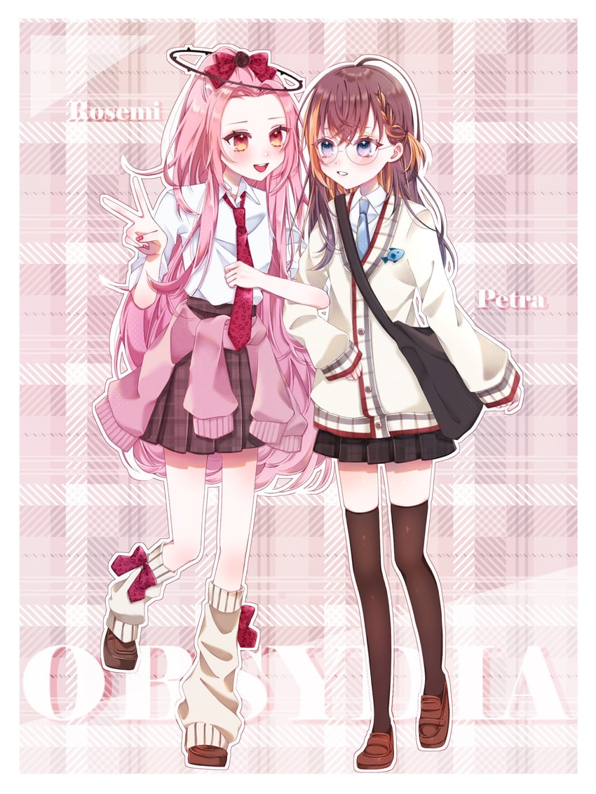 petra gurin and rosemi lovelock (nijisanji and 1 more) drawn by amem_ame