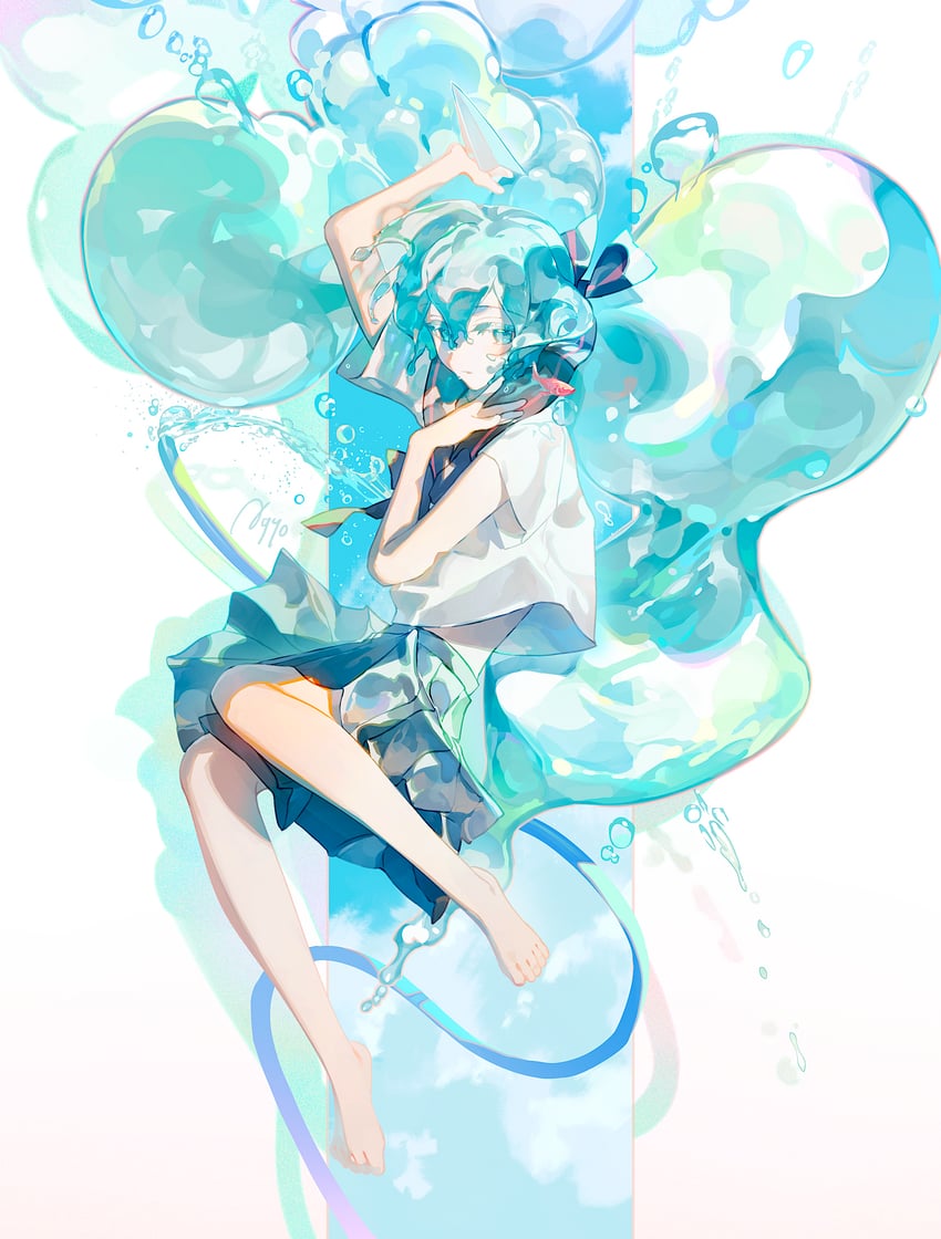 hatsune miku and bottle miku (vocaloid) drawn by agyou_sonokou_l