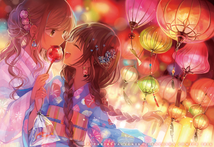 kawawa sakurako and yamabuki kasumi (futaribeya) drawn by yukiko_(tesseract)