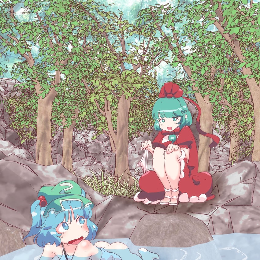 kawashiro nitori and kagiyama hina (touhou) drawn by non_(z-art)
