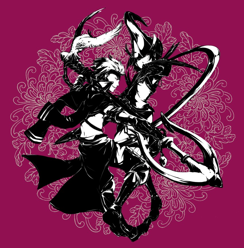 chousokabe motochika and mouri motonari (sengoku basara) drawn by shiro_(reptil)