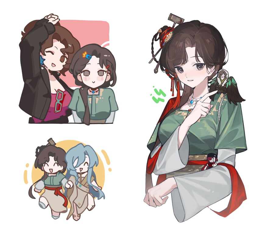 37, jiu niangzi, getian, yenisei, and desert flannel (reverse:1999) drawn by quanx70909457