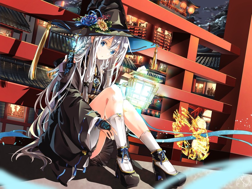 tomoshibi no majo (shiki no akari) drawn by mito_w