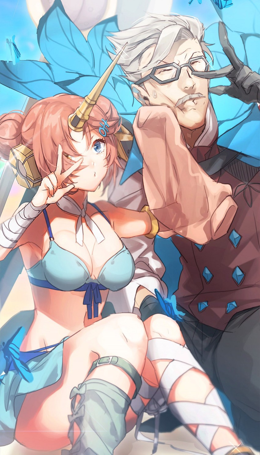 frankenstein's monster and james moriarty (fate and 2 more) drawn by no-kan