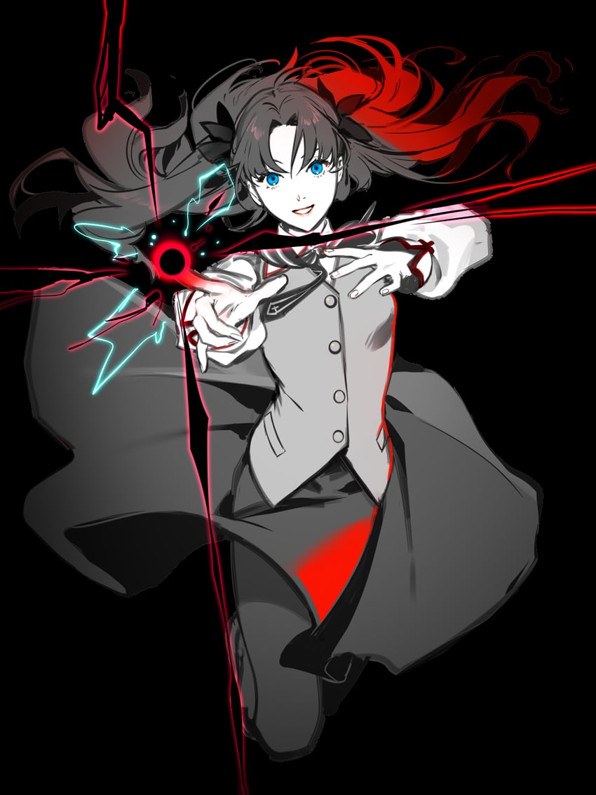 tohsaka rin (fate and 2 more) drawn by kiskil-llira