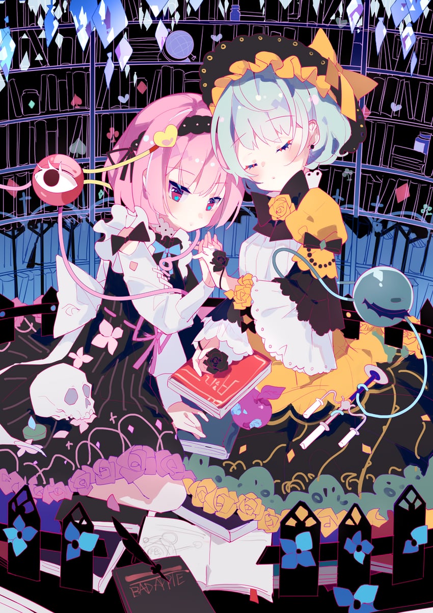 komeiji koishi and komeiji satori (touhou) drawn by cy6n