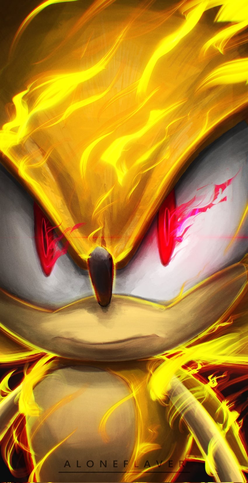 sonic the hedgehog and super sonic (sonic) drawn by aloneflaver
