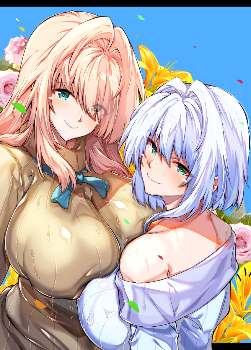 suiren and aoi (original and 1 more) drawn by keiji_asakawa