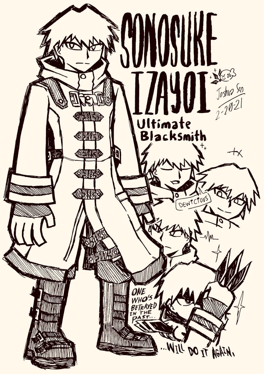 izayoi sounosuke (danganronpa and 1 more) drawn by josh-s26