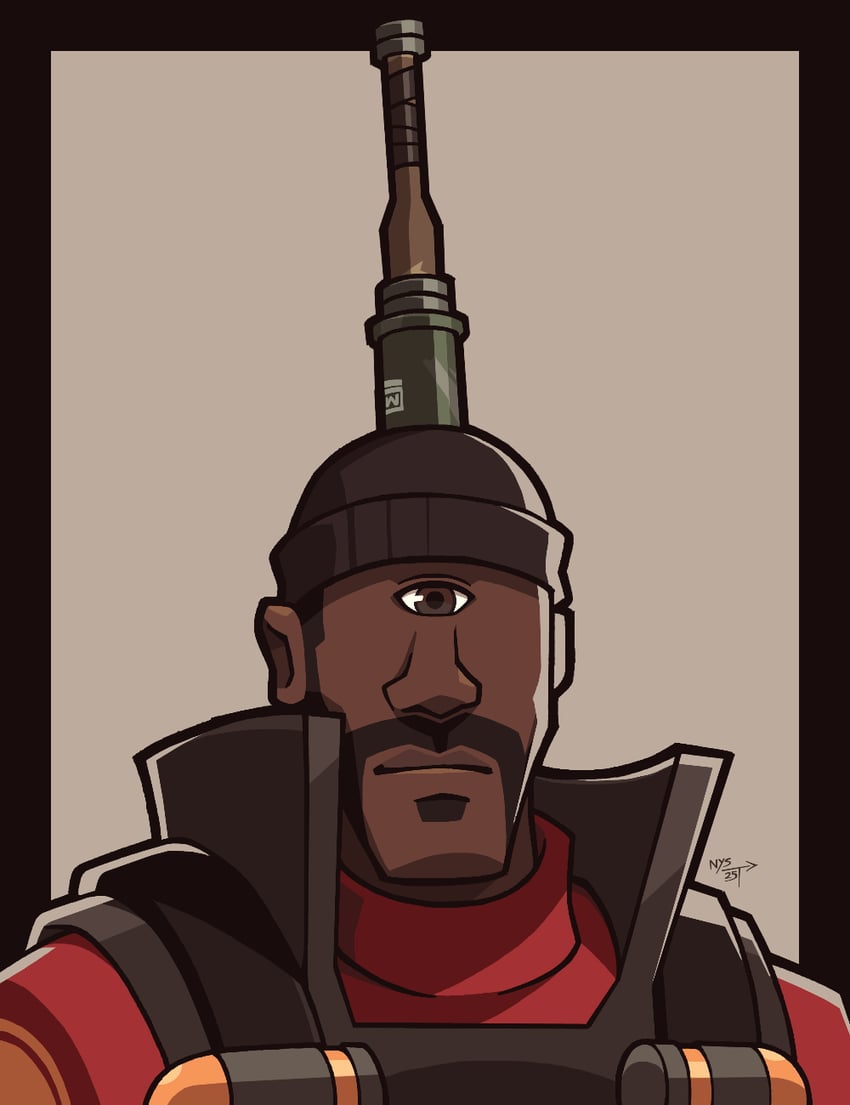 demoman and red demoman (team fortress 2) drawn by not_your_sagittarius
