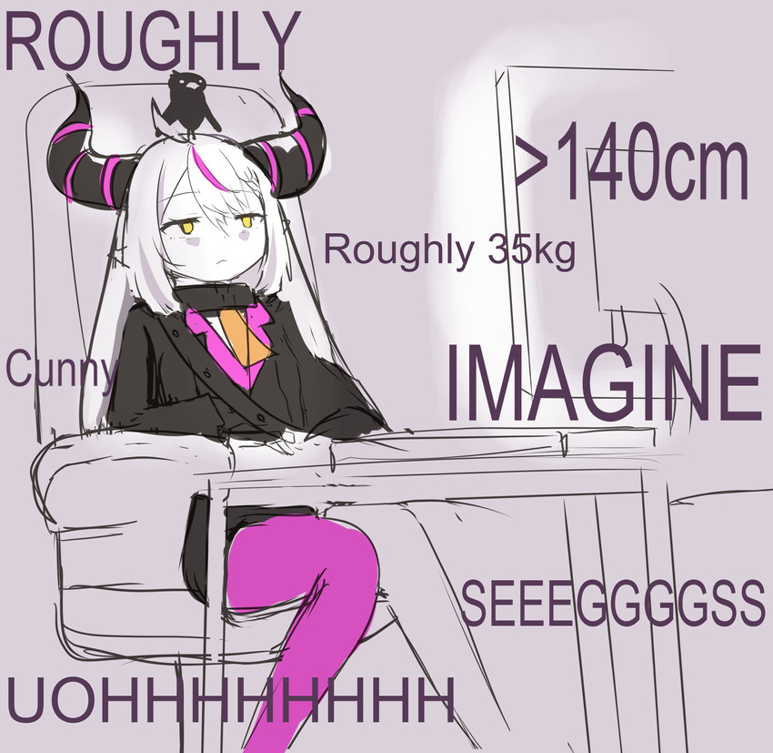 la+ darknesss and crow (hololive and 1 more) drawn by falaloods