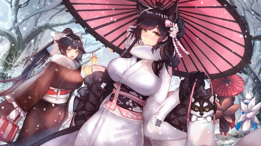 atago, kaga, takao, and akagi (azur lane) drawn by asagik23