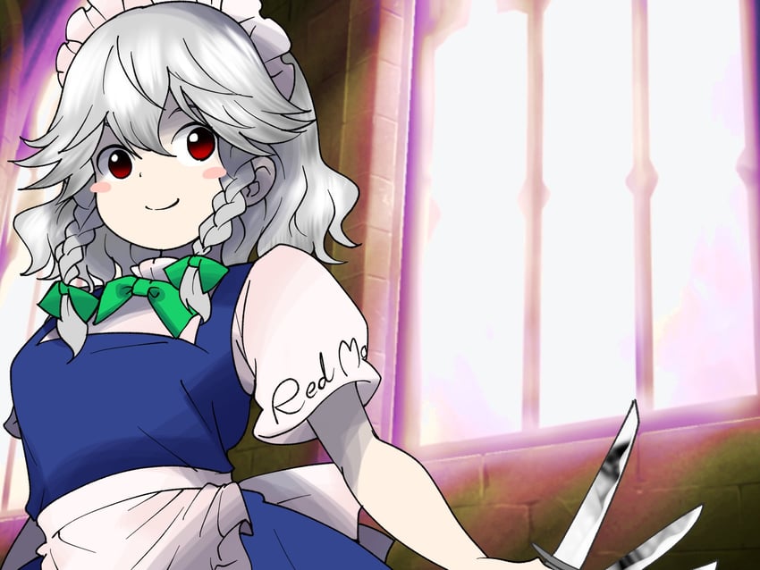 izayoi sakuya (touhou and 1 more) drawn by edwardmidori