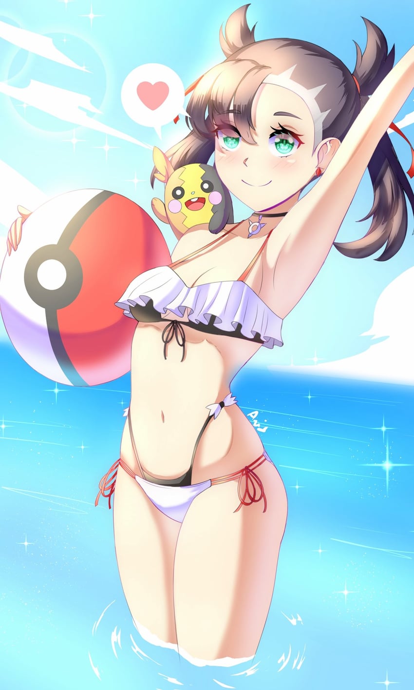 marnie and morpeko (pokemon and 1 more) drawn by anisdrawn