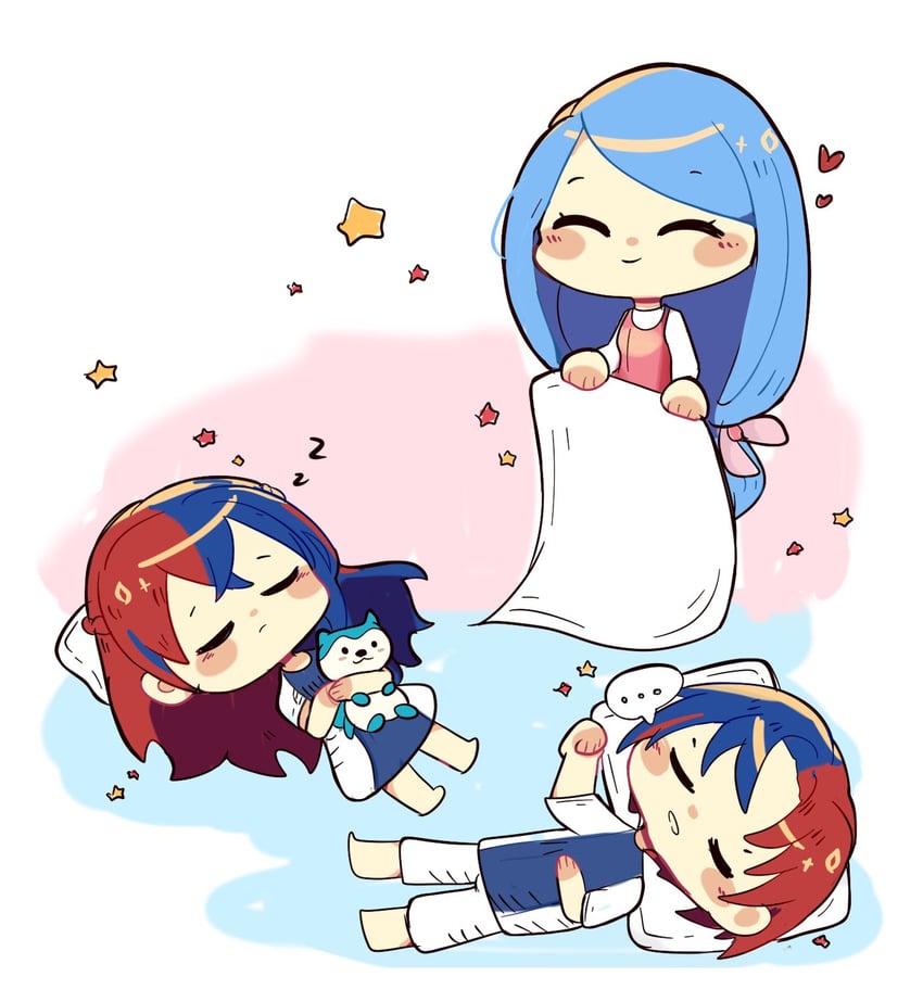 female alear, male alear, sommie, and lumera (fire emblem and 1 more) drawn by none1504