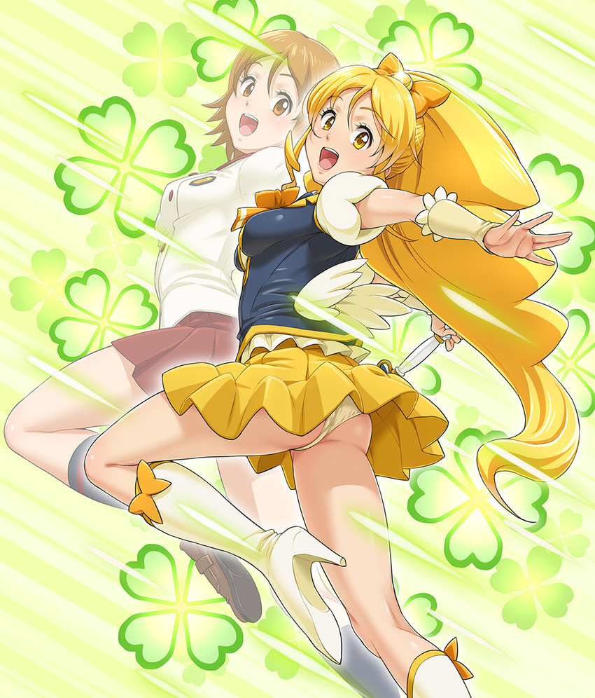 oomori yuuko and cure honey (precure and 1 more) drawn by nigou