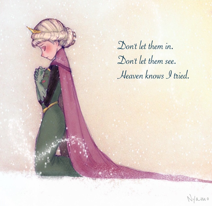 elsa (frozen) drawn by nyamo