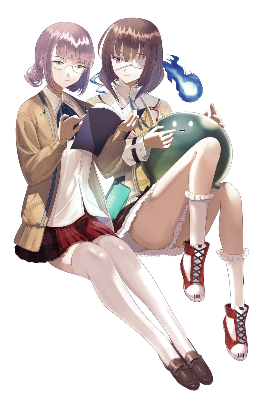 hiiragi kozue and higuchi seika (heaven burns red) drawn by kjhg1108
