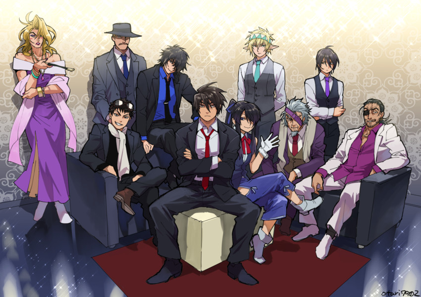 nasu no yoichi, shimazu toyohisa, oda nobunaga, kanno naoshi, butch cassidy, and 3 more (drifters) drawn by indesign