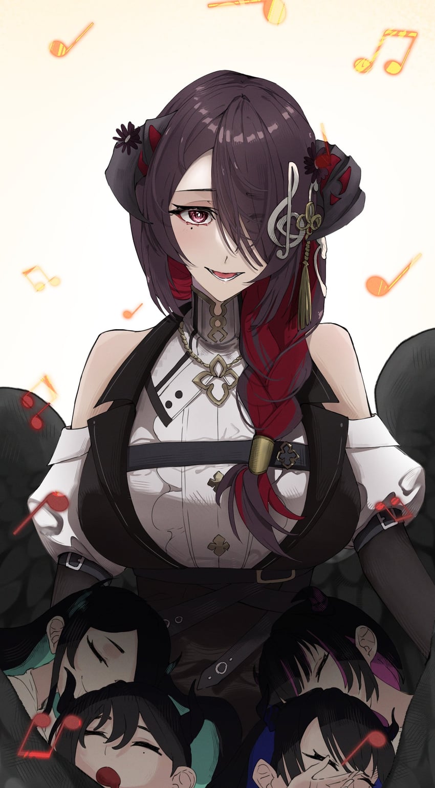nerissa ravencroft, mamarissa, aradia ravencroft, malpha ravencroft, and malphis ravencroft ii (hololive and 1 more) drawn by mouchu