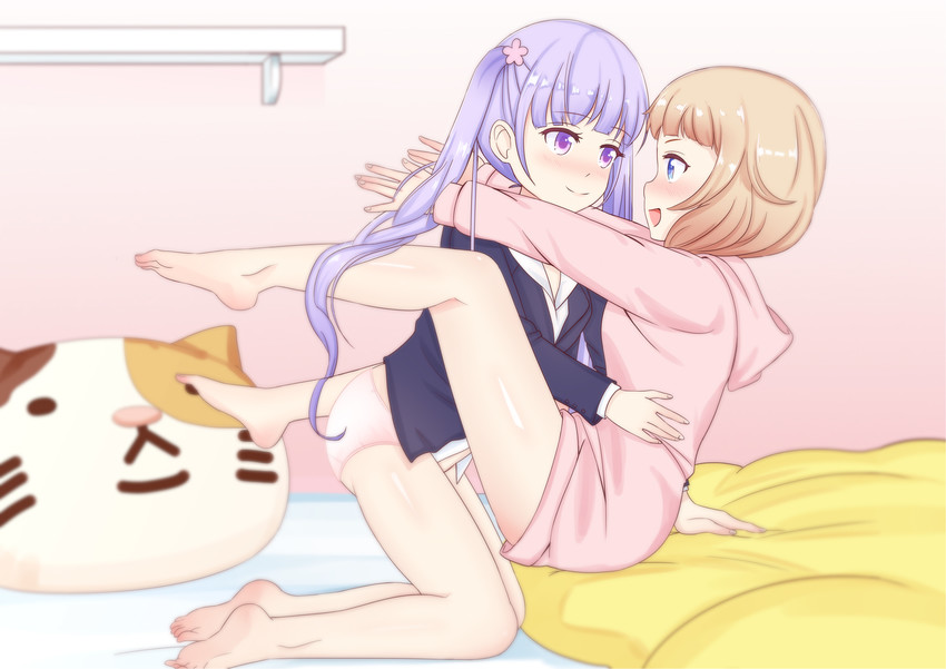 suzukaze aoba and sakura nene (new game!) drawn by lenxiao