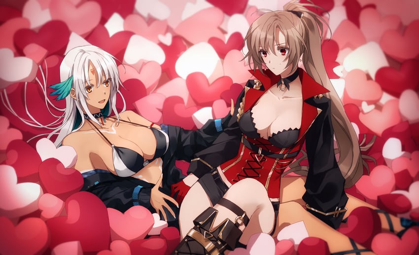 jean bart and massachusetts (azur lane) drawn by amazuki_jou