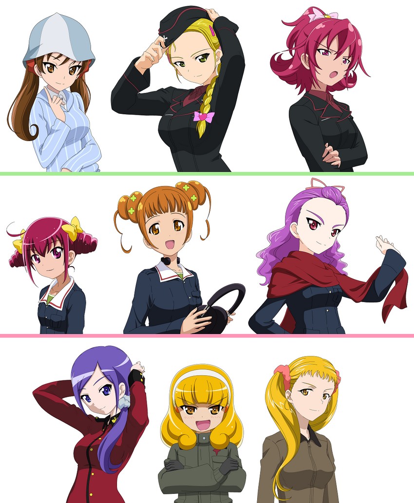 nishizumi miho, darjeeling, nishizumi maho, itsumi erika, katyusha, and 22 more (girls und panzer and 8 more) drawn by j9mz23