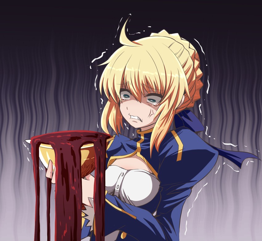 artoria pendragon and saber (fate and 2 more) drawn by fujitaka_nasu