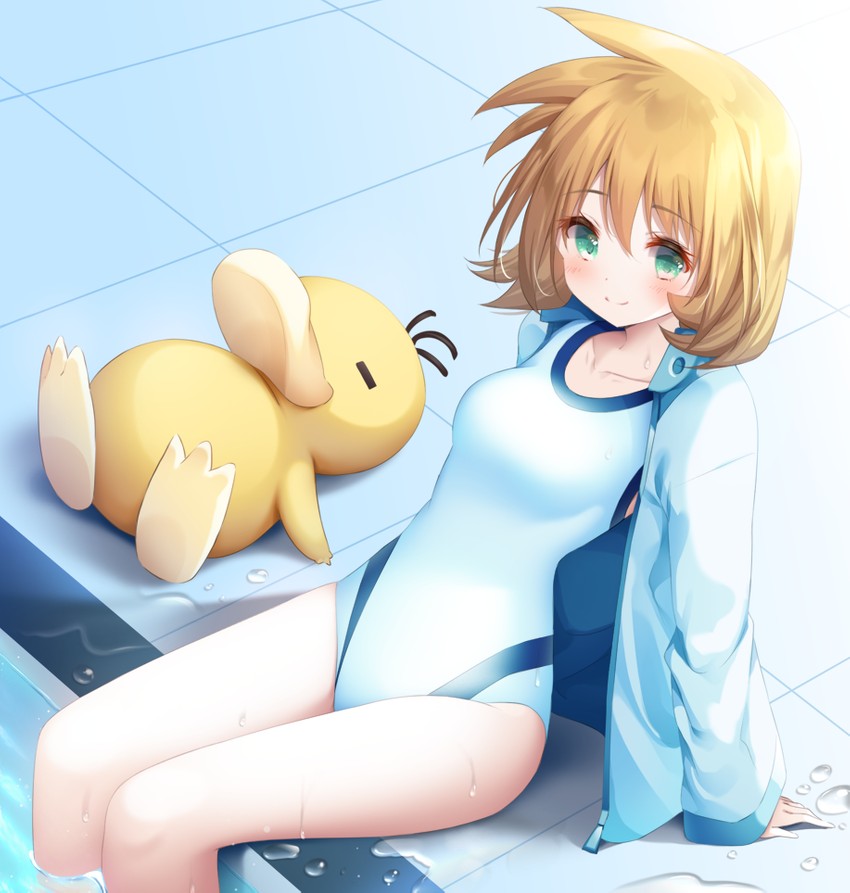misty and psyduck (pokemon and 1 more) drawn by murano101