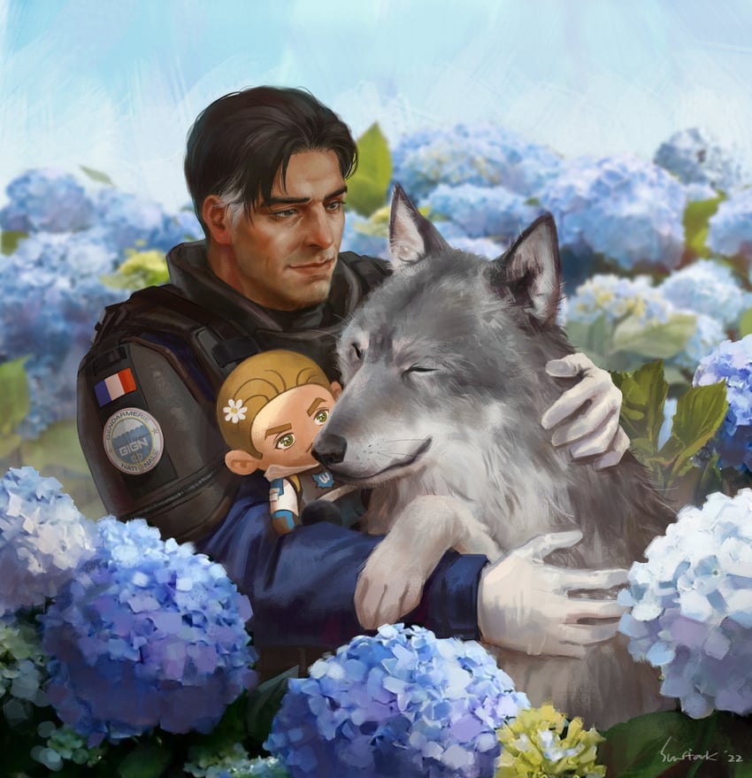 doc and lion (rainbow six siege) drawn by sun_stark