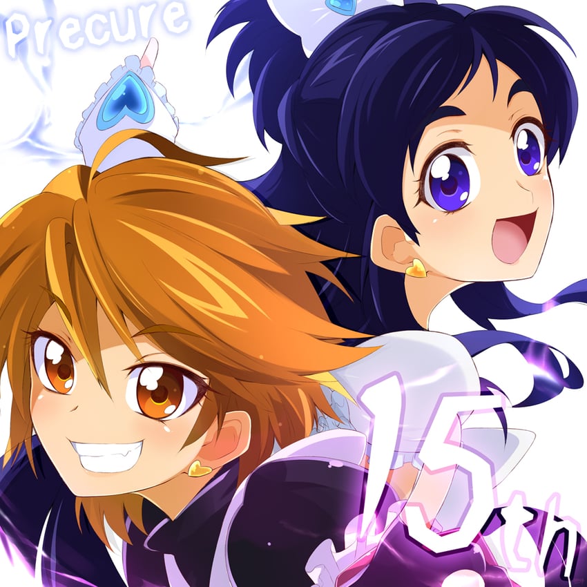 misumi nagisa, yukishiro honoka, cure black, and cure white (precure and 1 more) drawn by ashita_wa_hitsuji