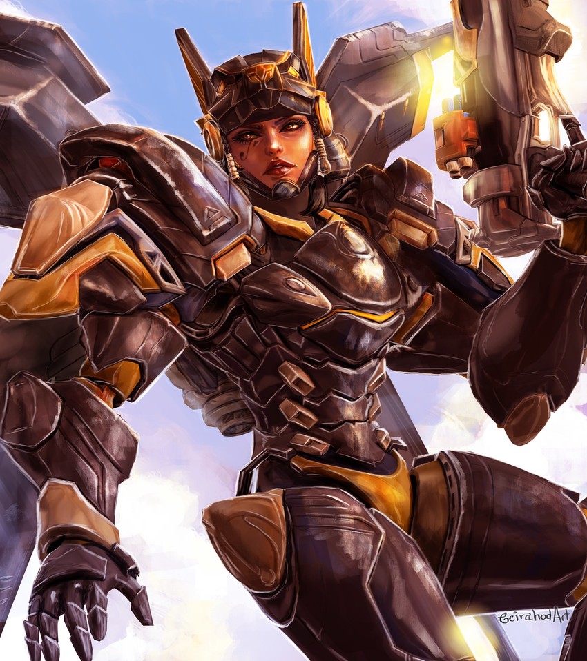 pharah and anubis pharah (overwatch and 1 more) drawn by geirahod
